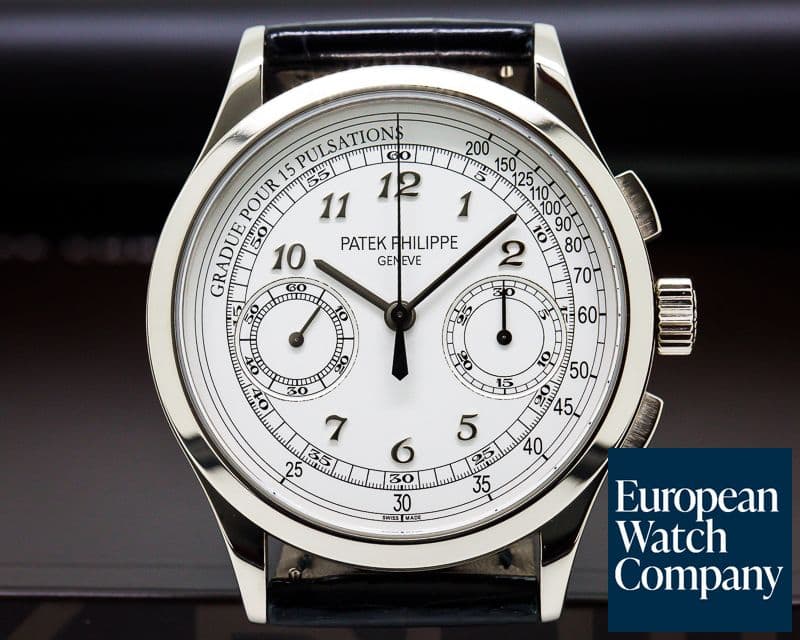 Image of Patek Philippe Chronograph 18K White Gold / Silver Pulsation 