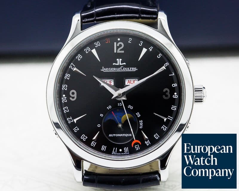 Image of Jaeger LeCoultre Master Moon SS Black Dial 