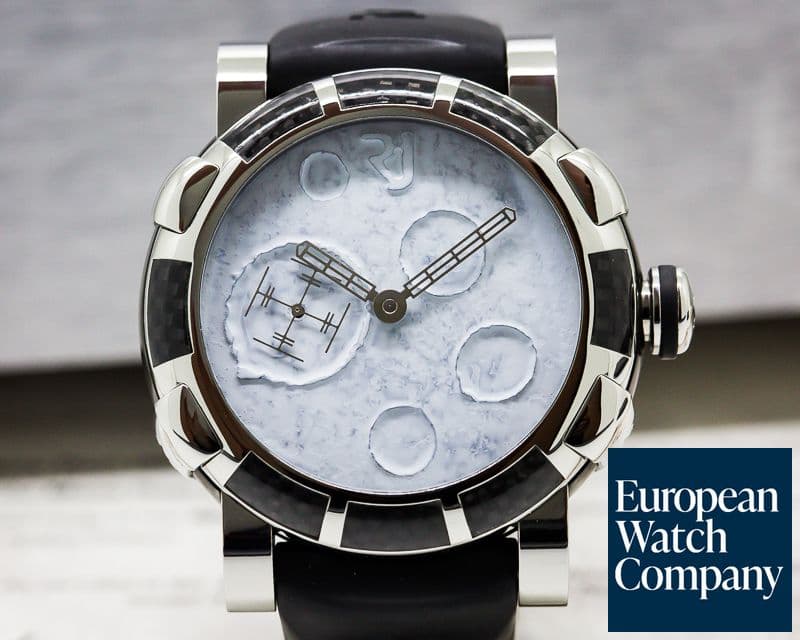 Image of Romain Jerome  Moon Dust Black Mood White Dial SS / Rubber