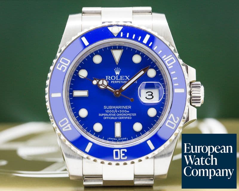 Image of Rolex Submariner 18K White Gold Blue Dial