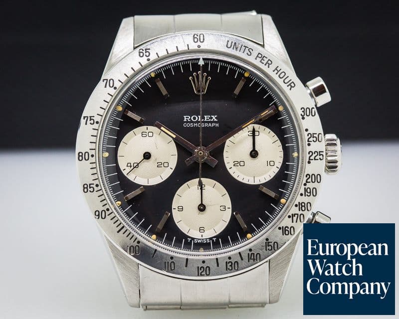 Image of Rolex Daytona Cosmograph Black Dial Pump Pushers Circa 1964