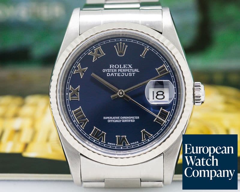 Image of Rolex Datejust Blue Roman Dial SS 
