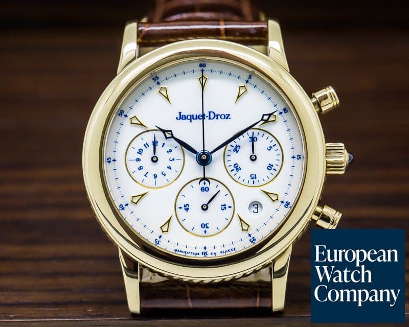 Image of Jaquet Droz Chronograph 18K Yellow Gold Enamel Dial 35MM 
