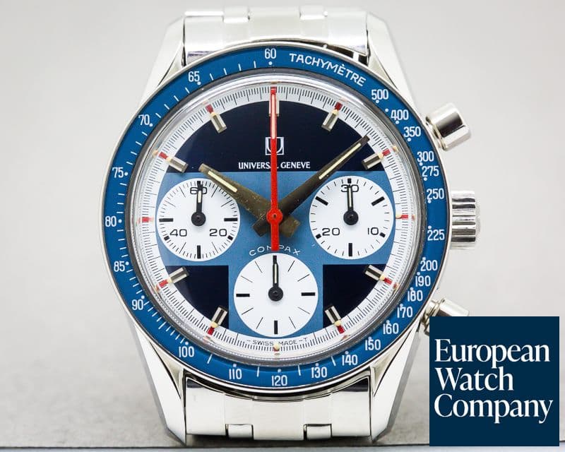 Image of Universal Geneve Compax "Blue Exotic Nina" JB Champion Bracelet RARE FULL SET