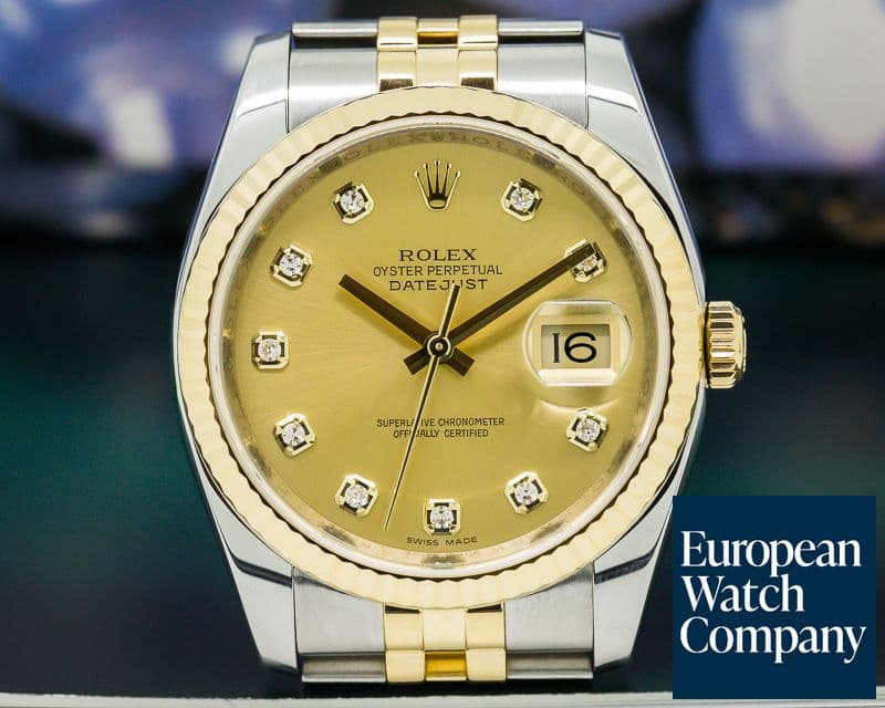 Image of Rolex Datejust Champagne Diamond Dial 18K / SS