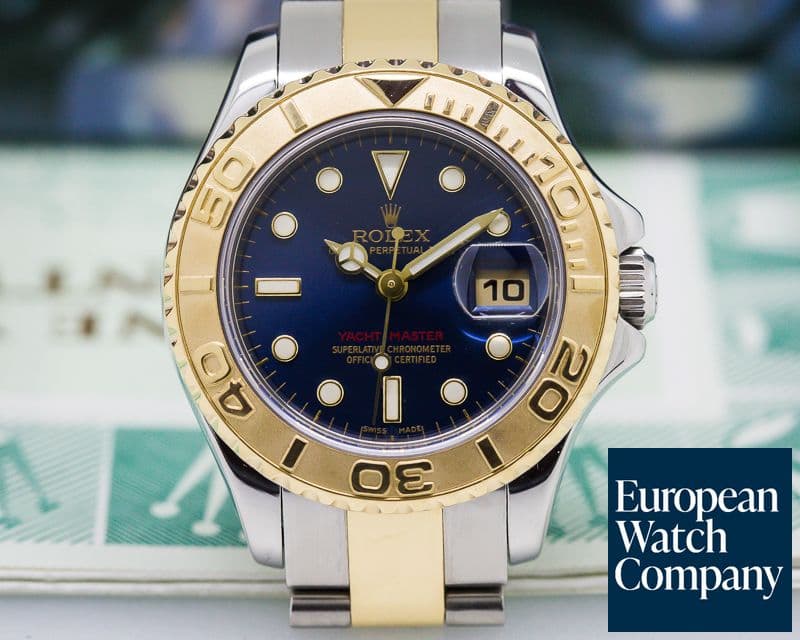Image of Rolex Yachtmaster Ladies Blue Dial 18K / SS 