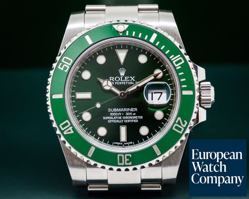 Image of Rolex Submariner Green Ceramic Bezel Green Dial SS