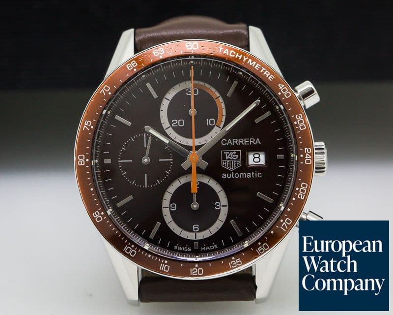 Image of TAG Heuer Carrera Chronograph SS / SS Brown Subrust Dial 