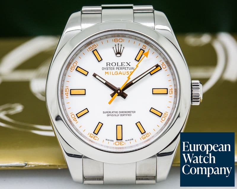 Image of Rolex Milgauss SS White Dial
