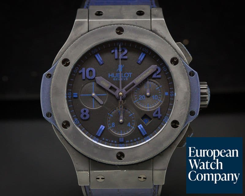 Image of Hublot Big Bang All Black Blue Ceramic / Rubber