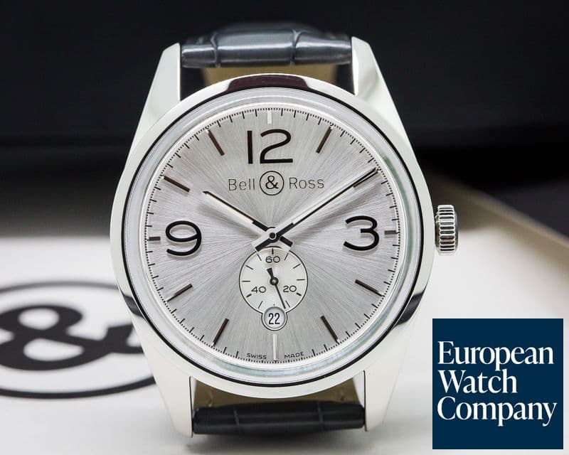 Image of Bell & Ross Vintage BR123 Officer Silver Dial