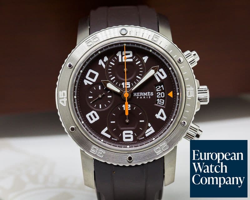 Image of Hermès Clipper Mechanical Diver's Chrono 44