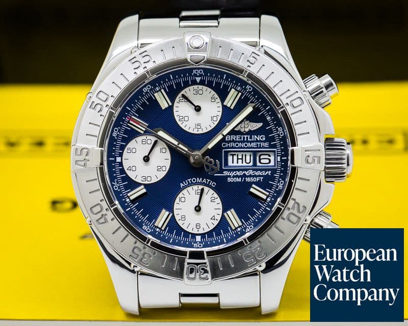 Image of Breitling Super Ocean Chronograph SS Blue Dial