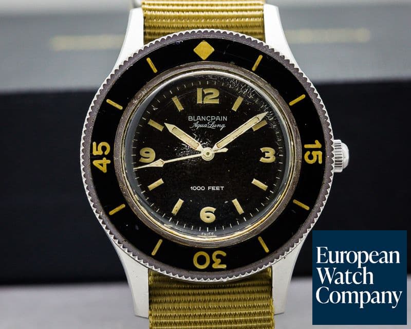 Image of Blancpain Vintage Fifty Fathoms Aqualung 1000FT "Jacques Cousteau" 41MM