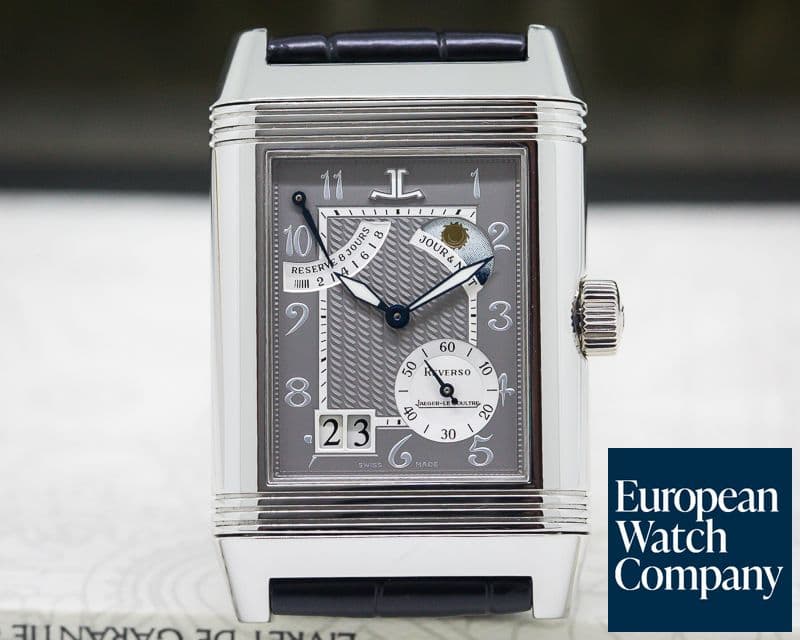 Image of Jaeger LeCoultre Reverso Septantieme Platinum 8 Day Power Reserve Grey Dial Platinum Case