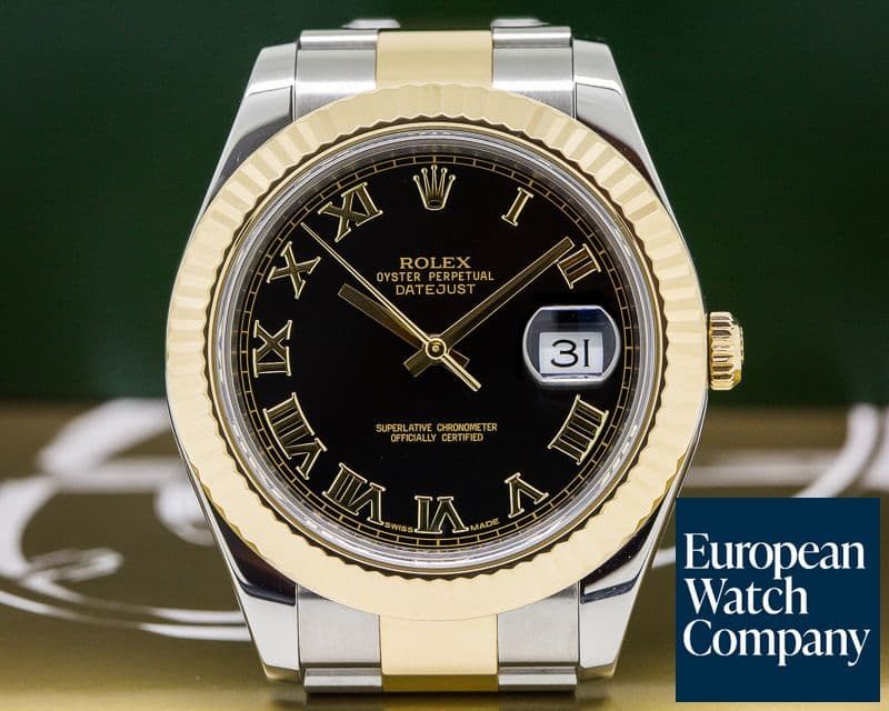Image of Rolex Datejust II 18K / SS Black Roman Dial 