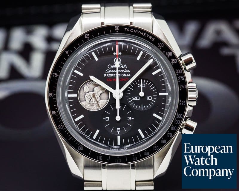 Image of Omega Apollo 11 40th Anniversary Speedmaster Professional Black Dial SS  