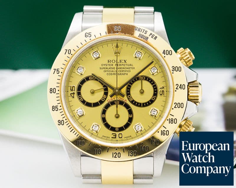 Image of Rolex Zenith Daytona SS / 18K Champagne Diamond Dial NICE