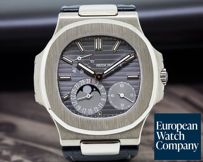 Image of Patek Philippe Nautilus Power Reserve Moonphase 18K White Gold 