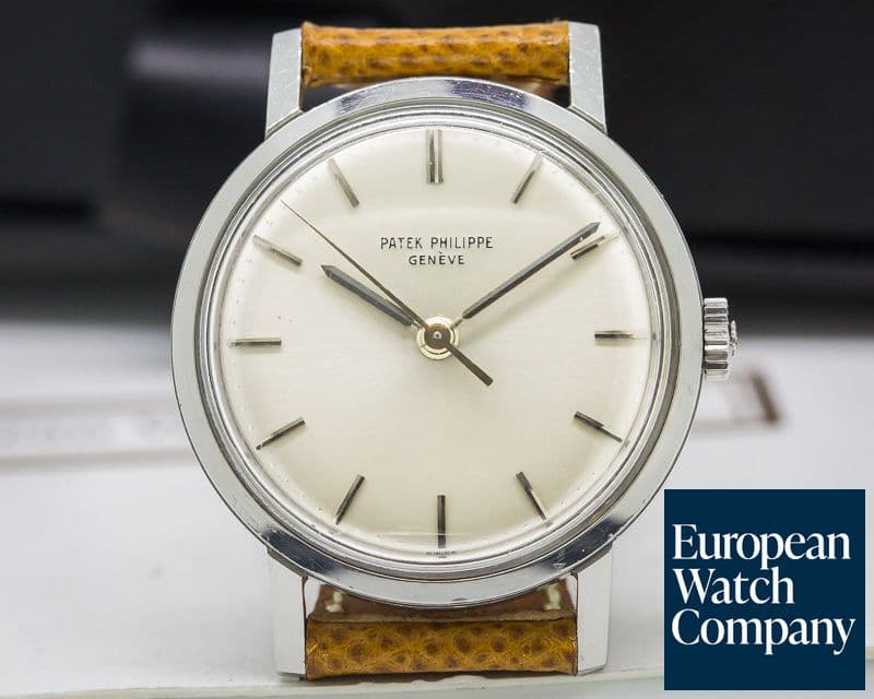 Image of Patek Philippe Stainless Steel Calatrava Manual 'RAISED ENAMEL' 