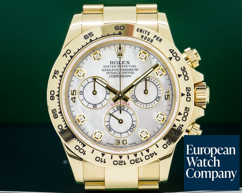 Image of Rolex Daytona Mother of Pearl Diamond Yellow Gold / Bracelet