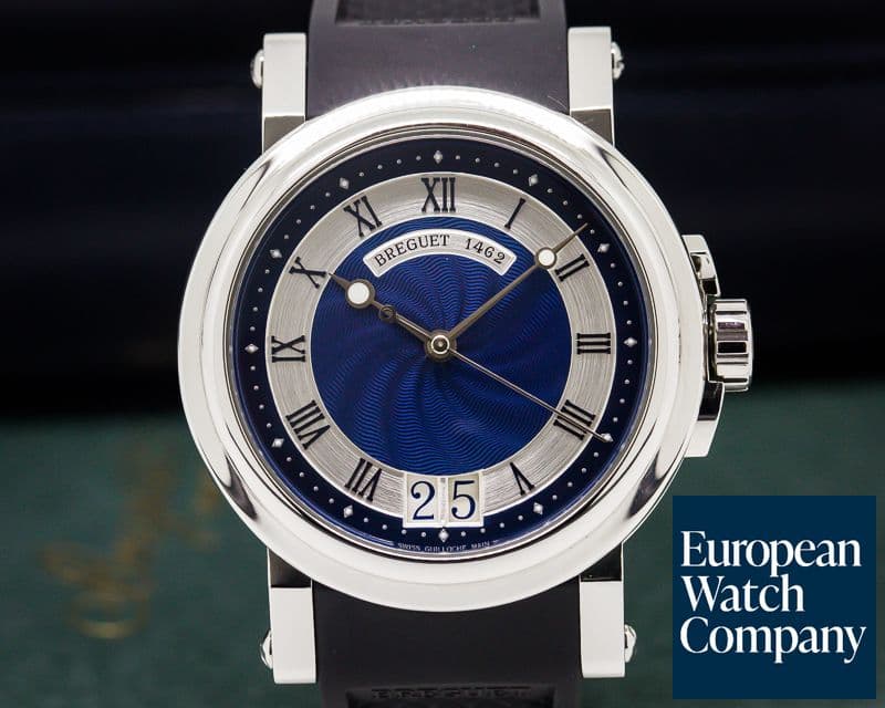 Image of Breguet Marine Big Date Blue Dial SS / Rubber