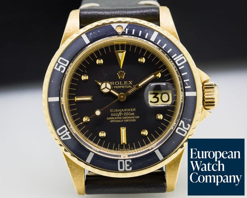 Image of Rolex Submariner Black Nipple Dial 18K Yellow Gold