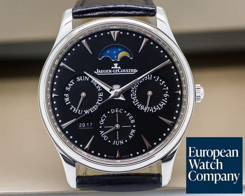 Image of Jaeger LeCoultre Master Ultra Thin Perpetual Calendar SS Black Dial