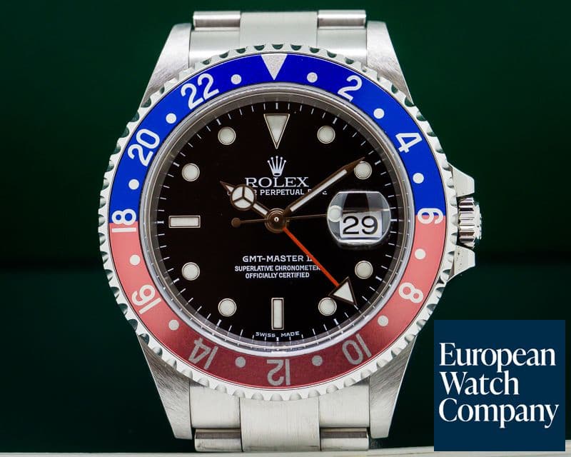 Image of Rolex GMT Master II SS Red / Blue Pepsi Bezel UNPOLISHED 