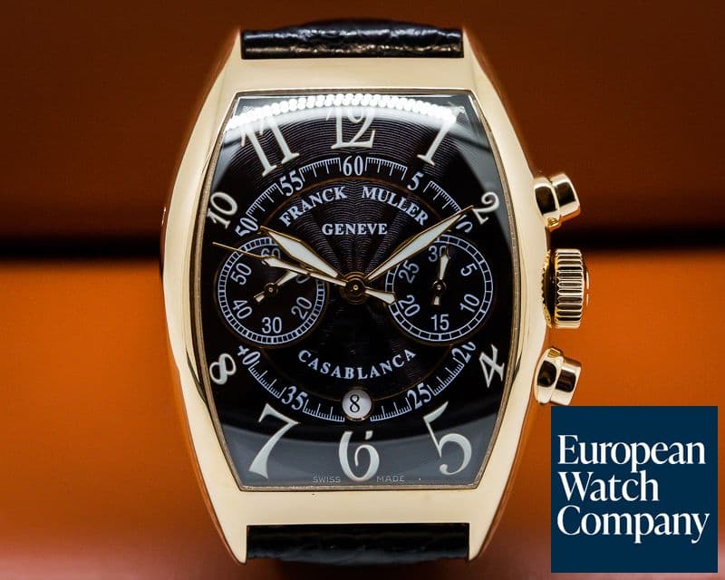 Image of Franck Muller Casablanca 18k Rose Gold Chronograph / Black Dial