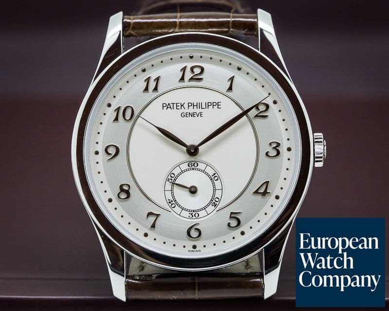 Image of Patek Philippe Calatrava Platinum Silver Dial Arabic Numerals 