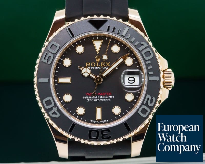 Image of Rolex Yacht Master 18K Rose Gold / Rubber MIDSIZE