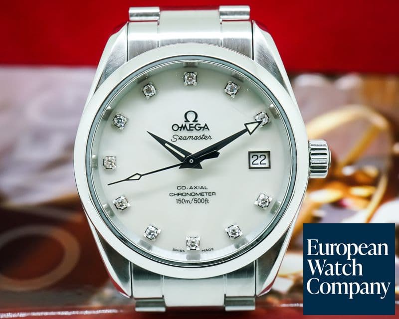 Image of Omega Aqua Terra Mid Size Co-Axial MOP DIAMOND Dial