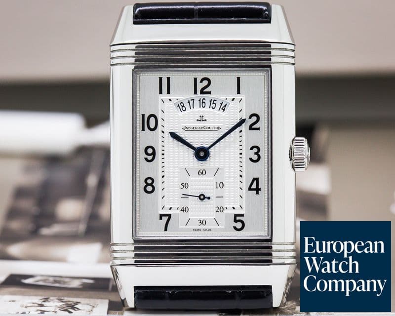 Image of Jaeger LeCoultre Grande Reverso 986 DuoDate Silver Dial SS 