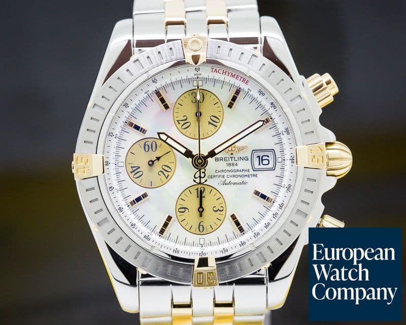 Image of Breitling Chronomat Evolution 18K Yellow Gold / SS MOP Dial 44MM
