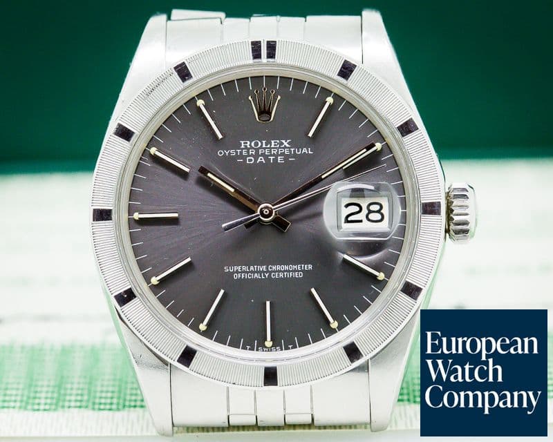 Image of Rolex Oyster Perpetual Date Gray Stick Dial SS / Jubilee