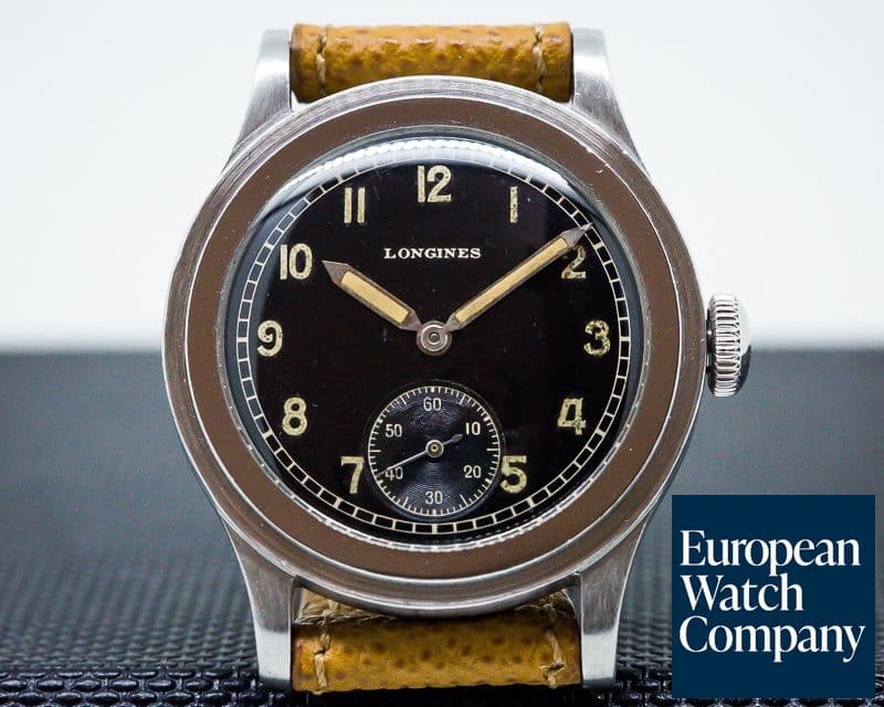 Image of Longines Rare Vintage TRE TACCHE Black Luminous Dial 