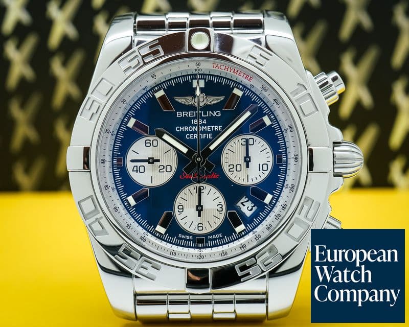 Image of Breitling Chronomat 44 B01 Blue Dial SS 