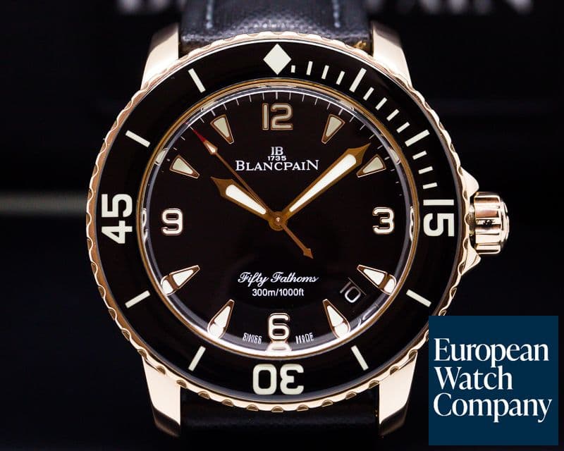 Image of Blancpain Fifty Fathoms 18K Rose Gold / Kevlar 