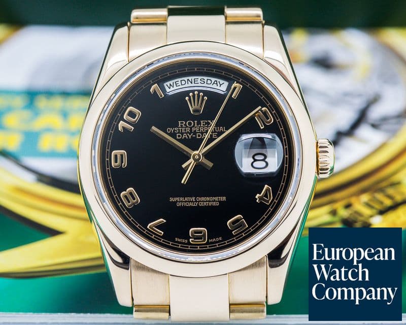 Image of Rolex Day Date Oyster President Black Arabic Dial 18K Rose Gold
