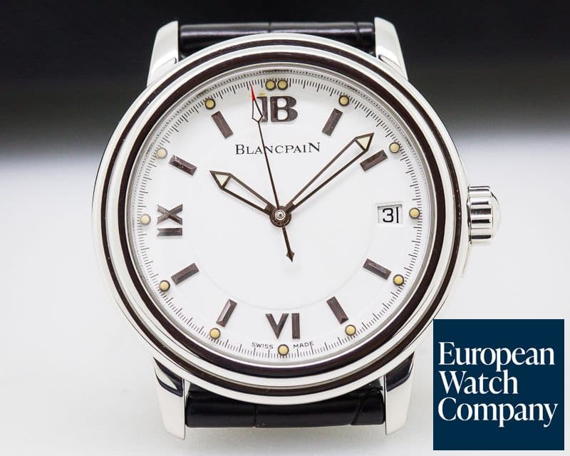 Image of Blancpain Leman SS White Dial 