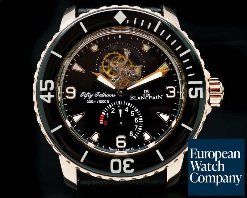 Image of Blancpain Fifty Fathoms 8-Day Tourbillon 18K Rose Gold / Kevlar 