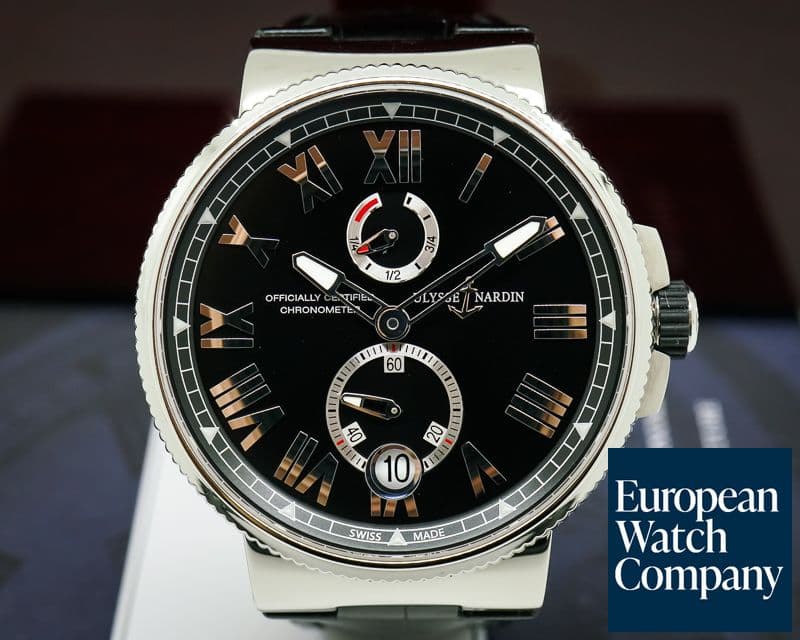 Image of Ulysse Nardin Marine Chronometer Manufacture Black Dial SS 