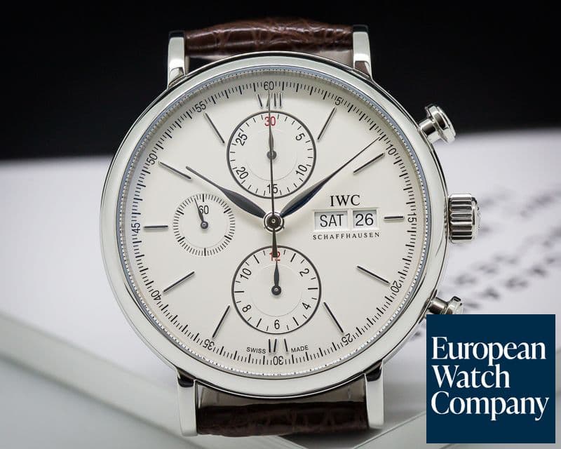 Image of IWC Portofino Chronograph SS Silver Dial 