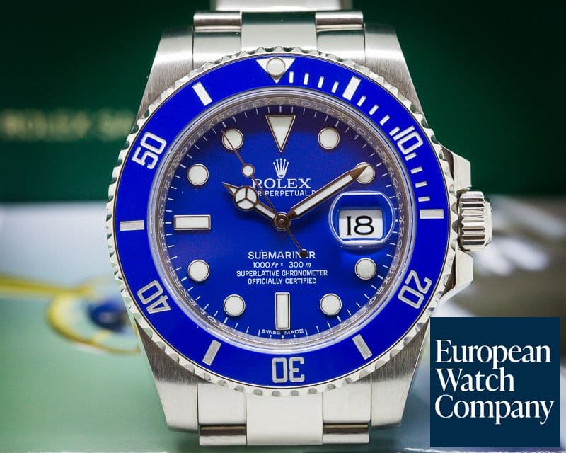 Image of Rolex Submariner 18K White Gold Blue Dial