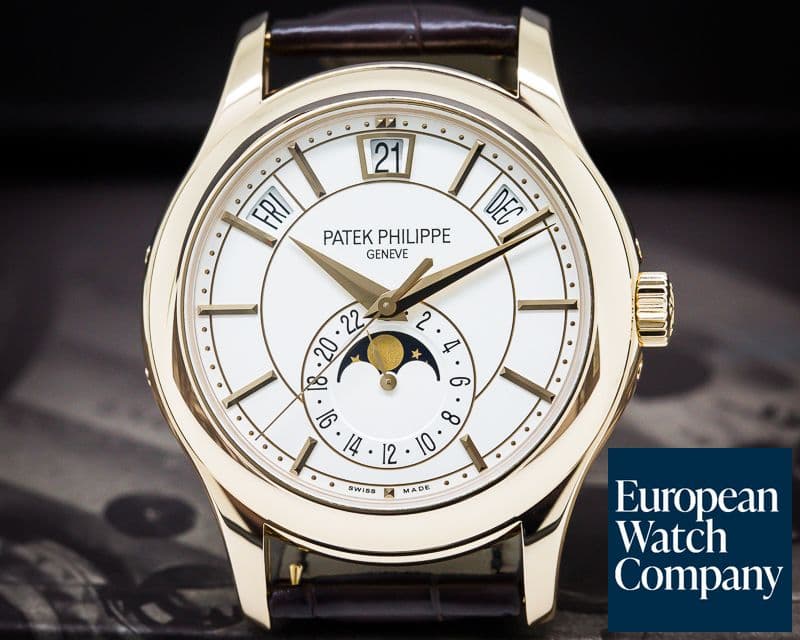 Image of Patek Philippe Annual Calendar Silver Dial 18K Rose Gold DEPLOYANT

