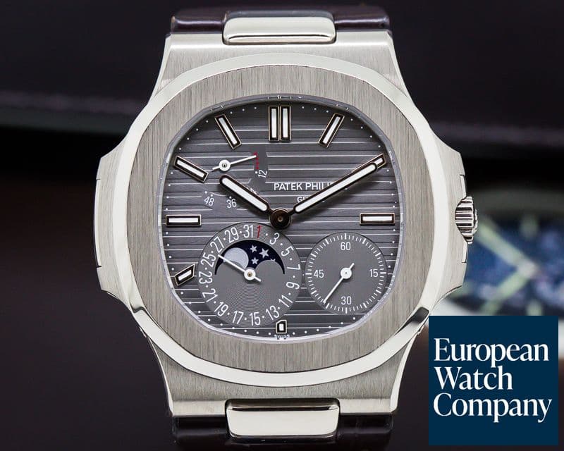 Image of Patek Philippe Nautilus Power Reserve Moonphase 18K White Gold 