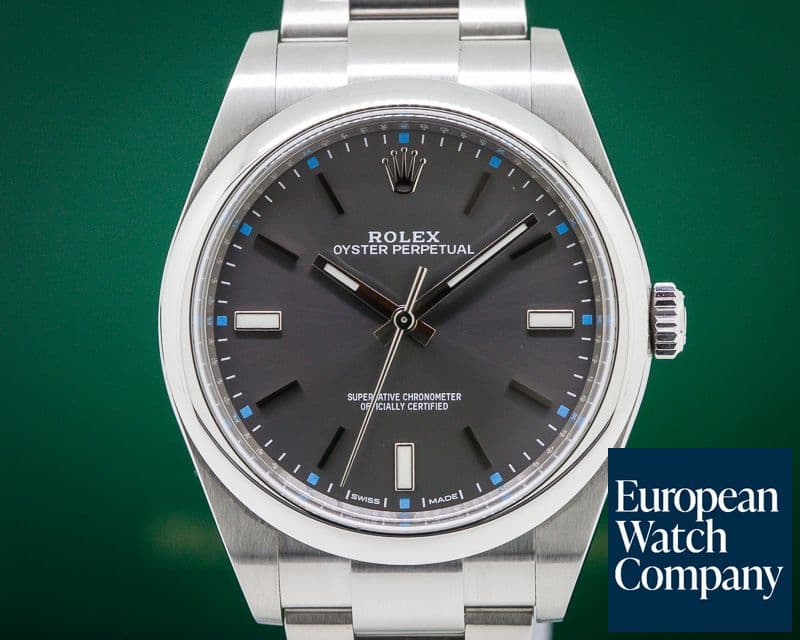 Image of Rolex Oyster Perpetual SS Dark Rhodium Dial 