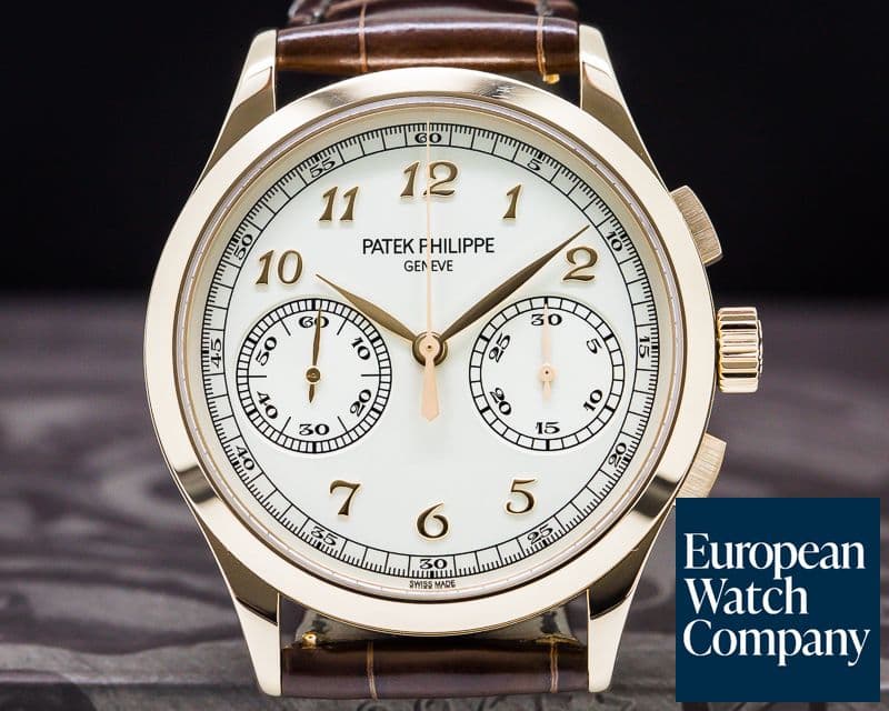 Image of Patek Philippe Chronograph 18K Rose Gold Silver Dial 
