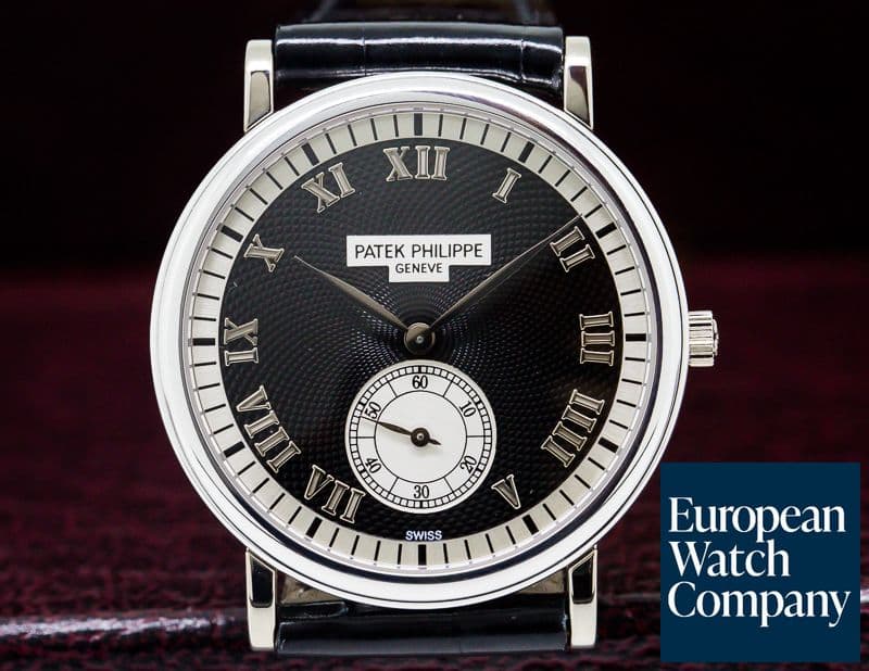 Image of Patek Philippe Calatrava 18K White Gold Black Dial 